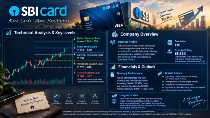SBI Cards Technical Analysis with stock market chart and financ